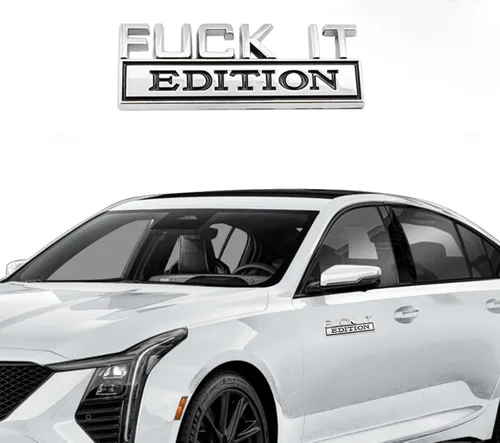 Miniatura 4 de Fuck IT Edition, emblema para el lado del coche, parte trasera, capó, puerta del maletero, 3D, para F 150, F250, F350, Silverdo, 1500, 2500, Sierra