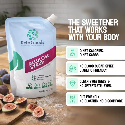 Miniatura 7 de Keto Goods Edulcorante de alulosa - Jarabe keto sin azúcar, cero calorías sin carbohidratos, alulosa líquida sin impacto glucémico, 16 onzas