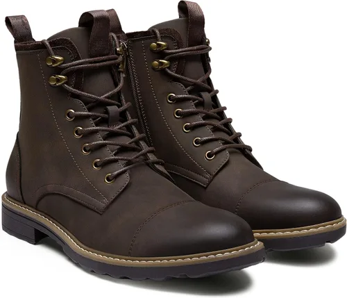 Miniatura 3 de Vostey Botas de motocicleta para hombre, botas casuales para hombre, botas chukka impermeables para hombre