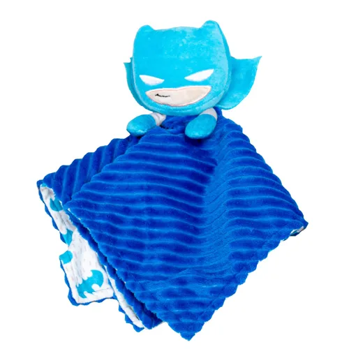 KIDS PREFERRED DC Comics - Manta de seguridad de Batman Lovey, suave y abrazable caballero oscuro, juguete de peluche para bebés y bebés, niños y
