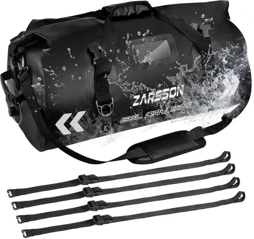 Bolsa de lona impermeable, bolsa seca de viaje ligera con tamaños de 40 L66 L, gran espacio de almacenamiento, correas y asas duraderas, material