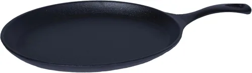 Miniatura 6 de Juego de utensilios de cocina de hierro fundido de 5 piezas, sartenes pre-sazonadas de 12 y 8 pulgadas, 2 planchas planas y salvamanteles