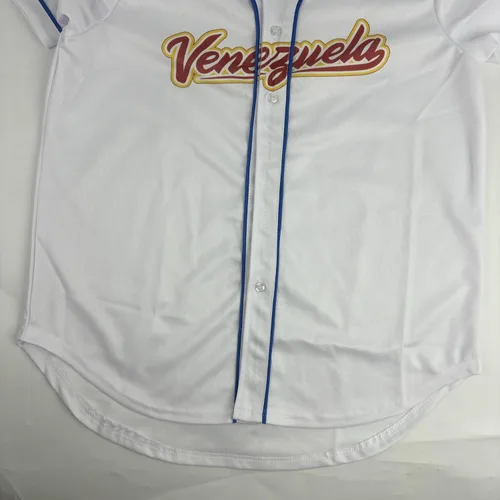 Miniatura 2 de Venezuela - Camiseta de béisbol clásica de manga corta con botones de malla, para hombre y mujer, camiseta de Venezuela beisbol