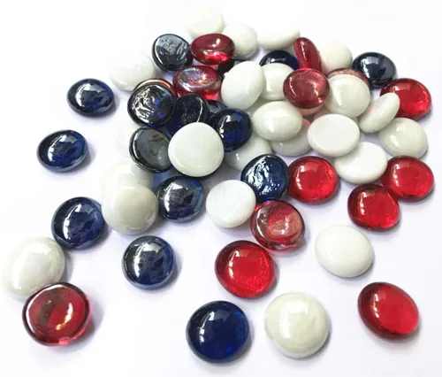 Miniatura 4 de Piedras preciosas de vidrio, 4 libras (4 libras) canicas planas para rellenos de jarrones, decoración de acuario, decoración de fiesta