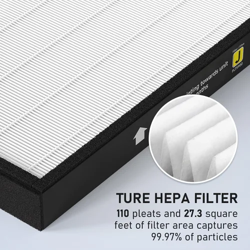 Miniatura 3 de Filtro J de repuesto FLT5900 y bombilla LB4000, paquete de 2 para purificadores de aire AC5900WCA/AC5900WDLX True HEPA H13 + combo de carbón