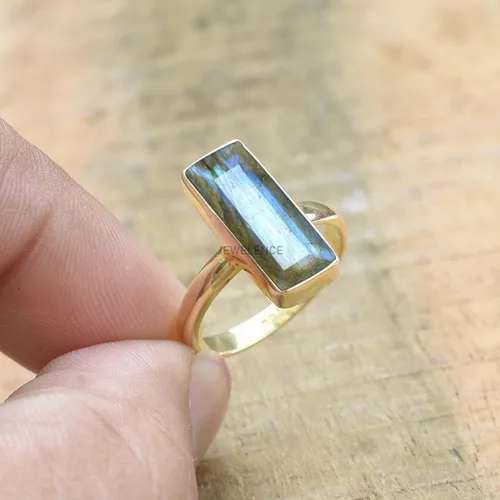 Miniatura 40 de Anillo de plata de ley maciza superpuesta de oro amarillo de 18 quilates para mujer, anillo de compromiso de plata esterlina, juego de bisel