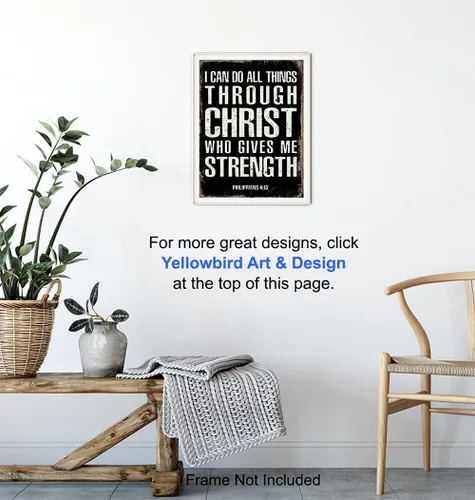 Miniatura 5 de I Can Do All Things Through Christ - Filipenses 4 13 - Decoración religiosa de pared - Regalos cristianos para hombres - Regalos católicos