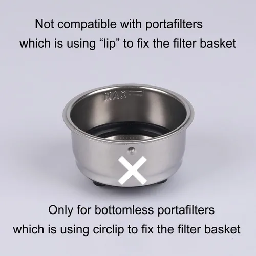 Miniatura 5 de Cesta de filtro no presurizada de 2.008 in, tamiz de doble taza para portafiltro de 2.008 in, capacidad de polvo de 0.56 oz - Diámetro de agujeros