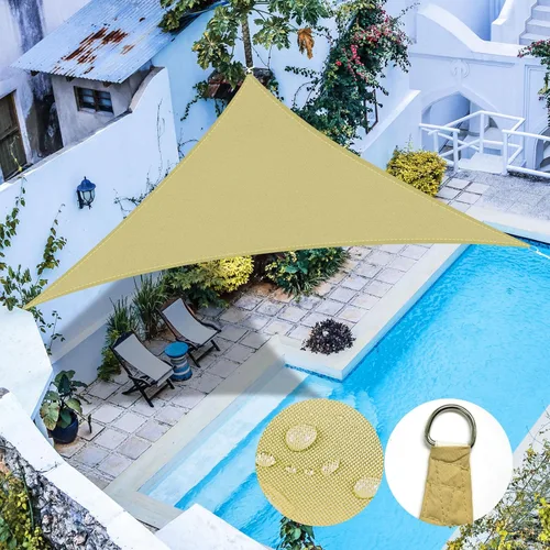 Miniatura 16 de RICHIE Toldo rectangular mejorado de 12 x 16 pies, resistente al agua y bloquea los rayos UV, para patio al aire libre, césped, playa, jardín, Beige