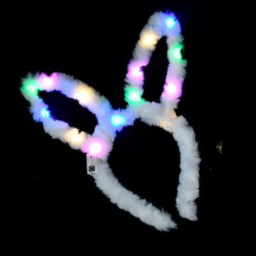 Miniatura 5 de Werhonton Light Up Headbands LED Bunny Ears Head bands Luminous Headdress Party Hair Accessories for Women and Girls (2pcs)