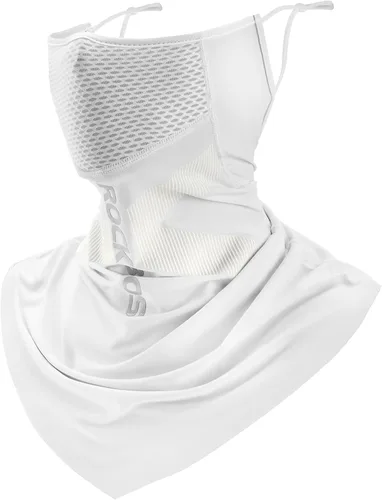 Miniatura 10 de ROCKBROS Polaina refrescante para el cuello con bucles para las orejas, cubiertas faciales de verano para hombres y mujeres, máscara de ciclismo