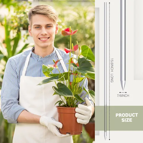 Miniatura 3 de Chunful 30 estacas acrílicas de 15.6 pulgadas para plantas de jardín, estacas de orquídeas transparentes para soporte en maceta, tomates, flores