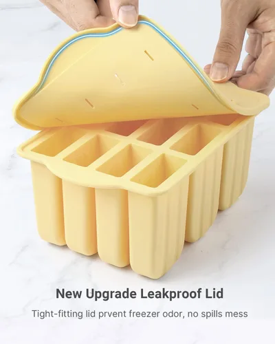 Miniatura 5 de MEETRUE - Moldes para paletas de silicona, 12 piezas, de fácil liberación, sin BPA, moldes para hacer paletas de hielo, hecho en casa, con 50 12