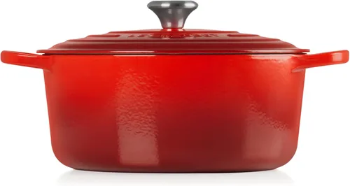 Miniatura 4 de Le Creuset Horno holandés redondo de hierro fundido esmaltado, 7.25 cuartos de galón, Cereza Cerise