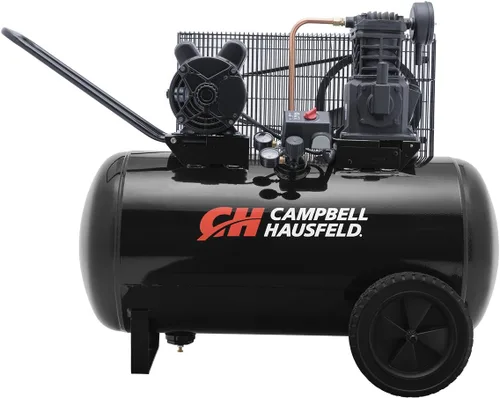 Miniatura 6 de CAMPBELL HAUSFELD Compresor de aire horizontal de 15 galones, compresor de aire portátil con bomba de una sola etapa, doble voltaje, 175 PSI máximo