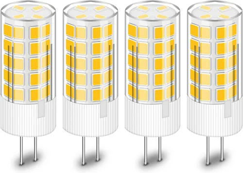 ZHENMING Bombillas LED G4 de 110 V-130 V (no bajo voltaje 12 V) G4 con base de dos pines iluminación regulable 5 W blanco cálido 3000 K reemplazar