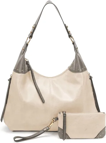 LAVAWA Bolso de mano para mujer, bolso grande del oeste, bolso de hombro con asa superior, estilo vintage en relieve, tachuelas