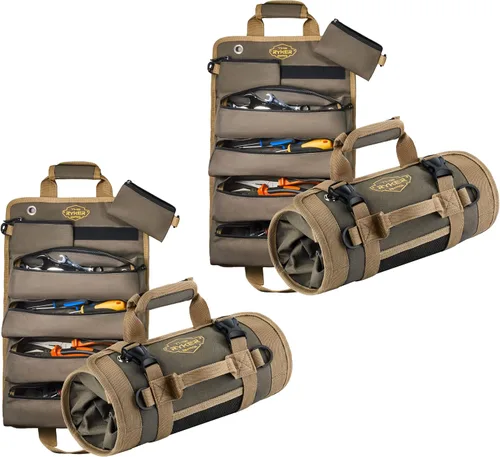 Miniatura 10 de Organizador de bolsa de herramientas enrollable The Ryker para regalos para papá. Organizador de bolsa de herramientas resistente para motocicleta.