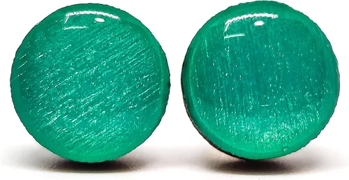 Miniatura 30 de Juego de Aretes de Tuercas, Brillo, 10 mm, Tuercas Redondas para Mujeres, Niñas y Hombres, Hecho a Mano, Postes de Acero Inoxidable para Orejas