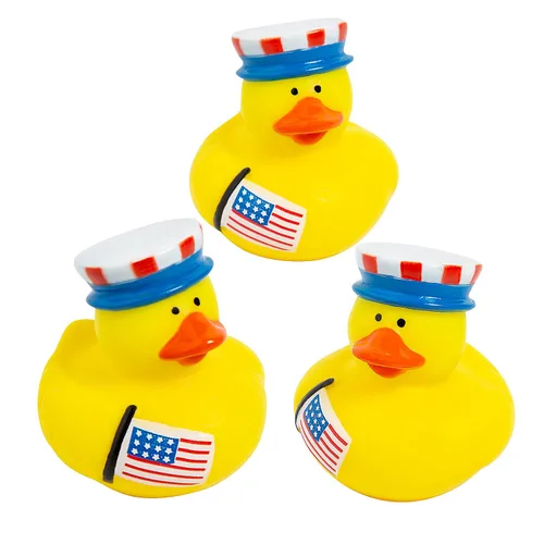Patos de goma para ocasiones especiales, patitos de goma, vacaciones, conciencia y patitos de temporada, 12 piezas (patriótico)
