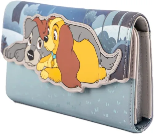 Miniatura 3 de Loungefly Disney Lady and the Tramp - Cartera de piel sintética de cemento húmedo