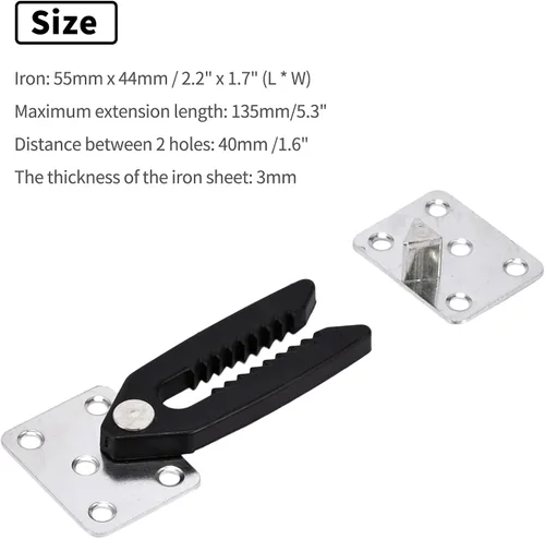 Miniatura 2 de Conector de sofá seccional, 2 conectores de sofá seccional estilo cocodrilo de metal