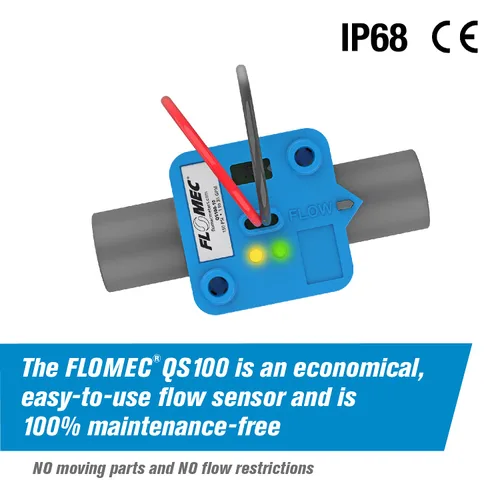 Miniatura 4 de Serie QS100 Sensor de flujo ultrasónico de 1 pulgada para riego de césped (QS100-10)