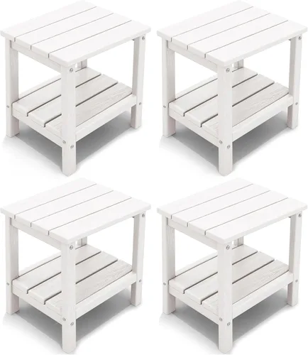 Miniatura 35 de KINGYES Mesa auxiliar doble, mesa auxiliar Adirondack- Aruba