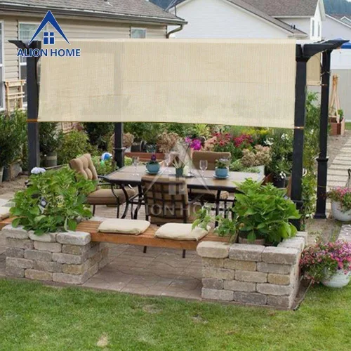 Miniatura 6 de Toldo de repuesto universal para pérgola con tela de polietileno de alta densidad transpirable y bolsillos para barra para pérgola de 10 x 10 pies