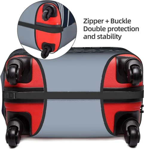 Miniatura 4 de Funda de equipaje personalizada, funda de maleta personalizada, diseña tu nombre y número, protector de equipaje elástico lavable, Dallas