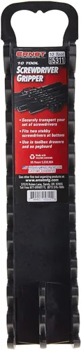 Miniatura 5 de Ernst Manufacturing Pinza de destornillador de 10 herramientas, soporte para destornillador en negro vibrante (modelo 5311) para almacenamiento