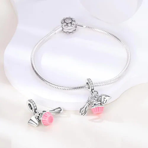 Miniatura 2 de Hapour Dijes de plata de ley 925 para pulseras, collar, joyería europea, colgante de cuentas para mujeres y madres