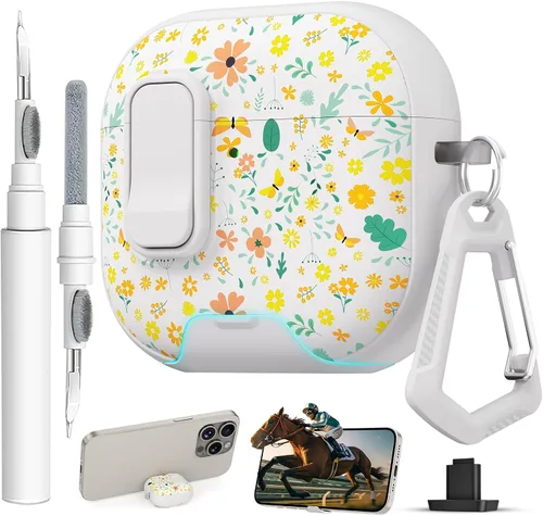 Miniatura 36 de Funda para AirPods Pro 3 con cerradura, textura de piel TPU duradera, antipérdida y a prueba de golpes, accesorios con kit de limpieza en llavero