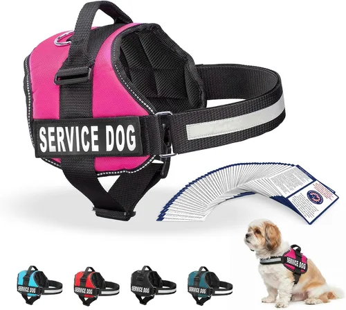 Miniatura 30 de Arnés Industrial Puppy para perros con correas y asa, y chaleco con parche reflectante, en un cómodo diseño de malla, Bright Red Rojo Brillante
