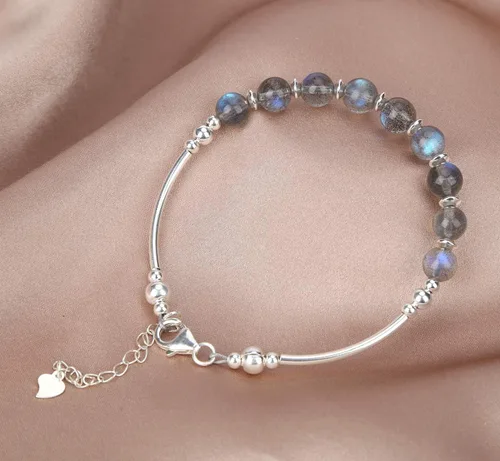 Miniatura 4 de Jan&Dee Manual Original Labradorite Moonstone Crystal Bracelet