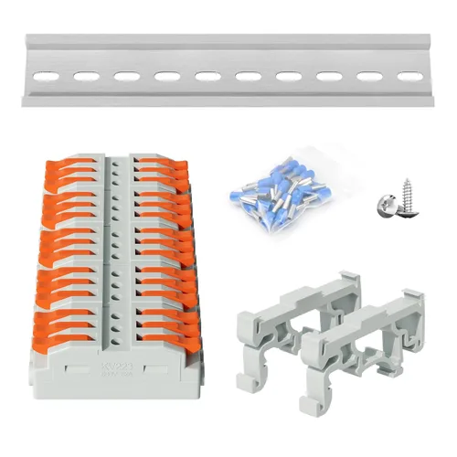 Miniatura 24 de Bloque de terminales, terminal de voltaje tipo riel, bloque de terminales combinado de riel (paquete de 2)