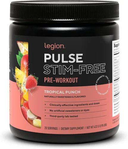 Miniatura 16 de Legion Pulse Suplemento previo al entrenamiento - Bebida de óxido nítrico natural para aumentar la energía, sin creatina, endulzada naturalmente