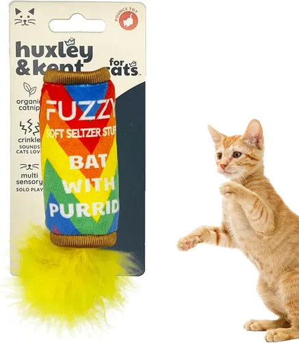 Miniatura 10 de Huxley & Kent Juguete de Peluche para Gatos - Juguete Interactivo de Hierba Gatera para Gatos y Gatitos - Suave con Crujido y Hierba Gatera