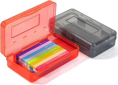 Miniatura 41 de Mr. Pen - Cajas de lápices transparentes, paquete de 6, 7.9 x 4.5 x 2.4 pulgadas, azul transparente, tapa hermética, organizador de cajas de lápices