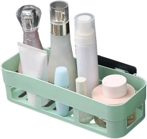 Miniatura 6 de Organizador de ducha Estante de baño organizador adhesivo para baño, cesta de almacenamiento de gel de champú, decoración de esquina de baño