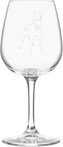 Miniatura 478 de Copa de vino de 12.75 onzas con diseño de perro grabado