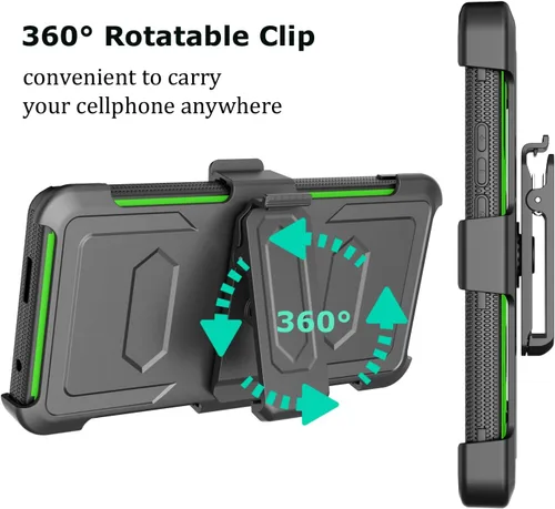 Miniatura 4 de Funda para Moto Edge Plus 2023, para Motorola Edge+ (2023) 5G UW, funda con clip para cinturón de cuerpo completo, protección de grado militar, a