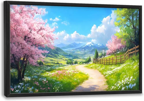 Miniatura 63 de Cuadros Grandes Enmarcados Arte de Pared para Sala de Estar, Lobos del Bosque Decoración de Pared de Gran Tamaño Lobo Animal Impresión en Lienzo