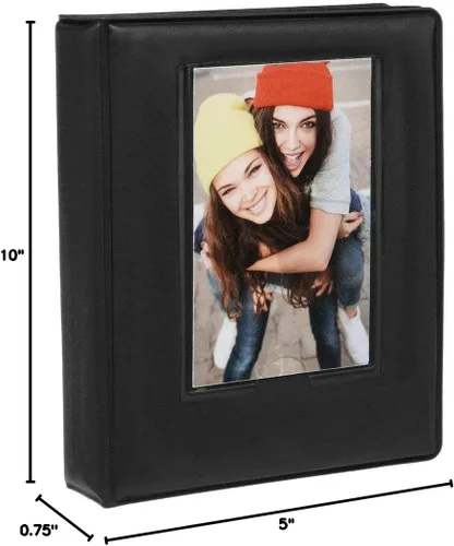 Miniatura 6 de Zink Álbum de fotos de 2 x 3 pulgadas, mini álbum de fotos de 64 bolsillos con cubierta transparente de ventana para papel fotográfico Zink Zero Ink