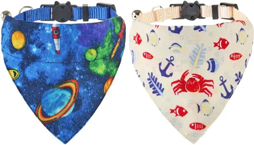 Miniatura 25 de Collares de gato KZHAREEN para Pascua, separables con bandana y campana, collar ajustable para gatito, perrito pequeño, niñas y niños Pascua-2