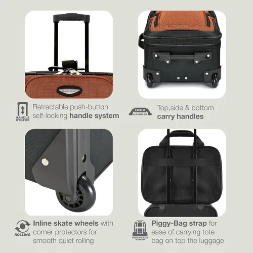 Miniatura 6 de Travel Select Amsterdam Equipaje vertical ampliable rodable, Borgoña