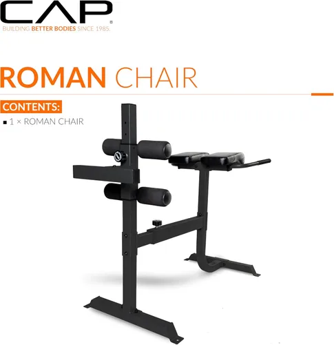 Miniatura 2 de Cap Strength - Silla romana – Banco de extensión de respaldo ajustable para entrenamientos de núcleo y glúteos, capacidad de alta resistencia de 300