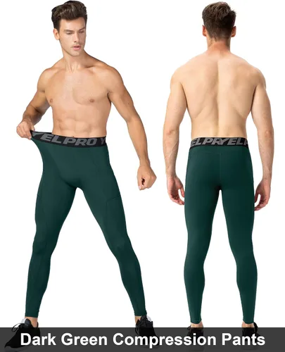 Miniatura 91 de SPVISE Pantalones de compresión para hombre, leggings para deportes, gimnasio, mallas atléticas frescas y secas, capa base para correr, fútbol