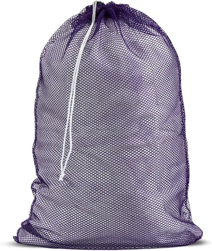 Miniatura 16 de Bolsa de lavandería de malla XL de Handy Laundry - Duradera, lavable a máquina con cierre de cordón seguro - Perfecta para dormitorios Negro