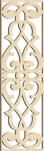 Miniatura 176 de 9 3/8"W x 24 3/8"H x 1/4"T Bellaire Decorativos Paneles de pared de madera calado, abedul